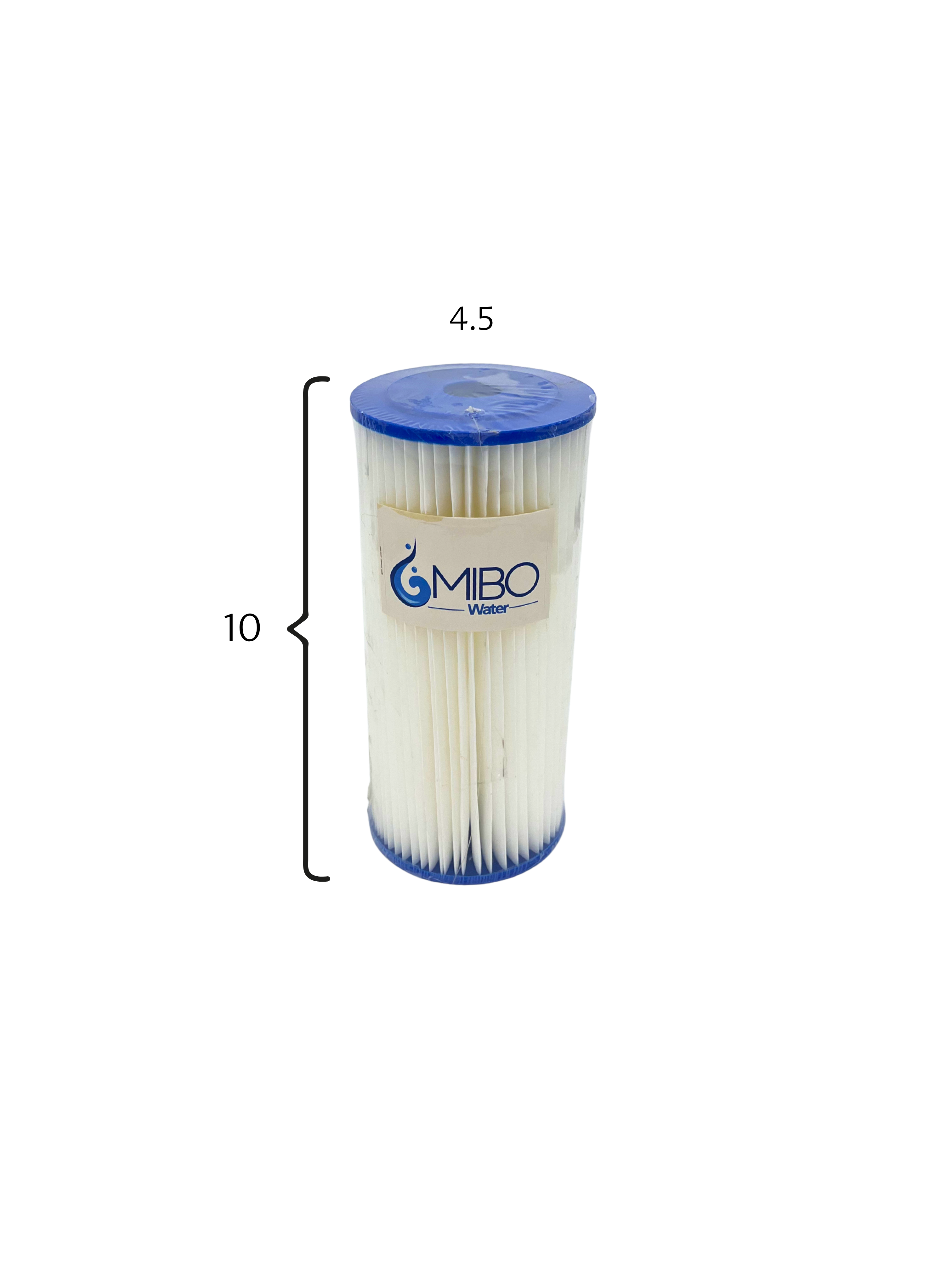 Mibo Water Filtro Sedimento + Carbón Activado Bloque + Sedimento Plisado 4.5x10