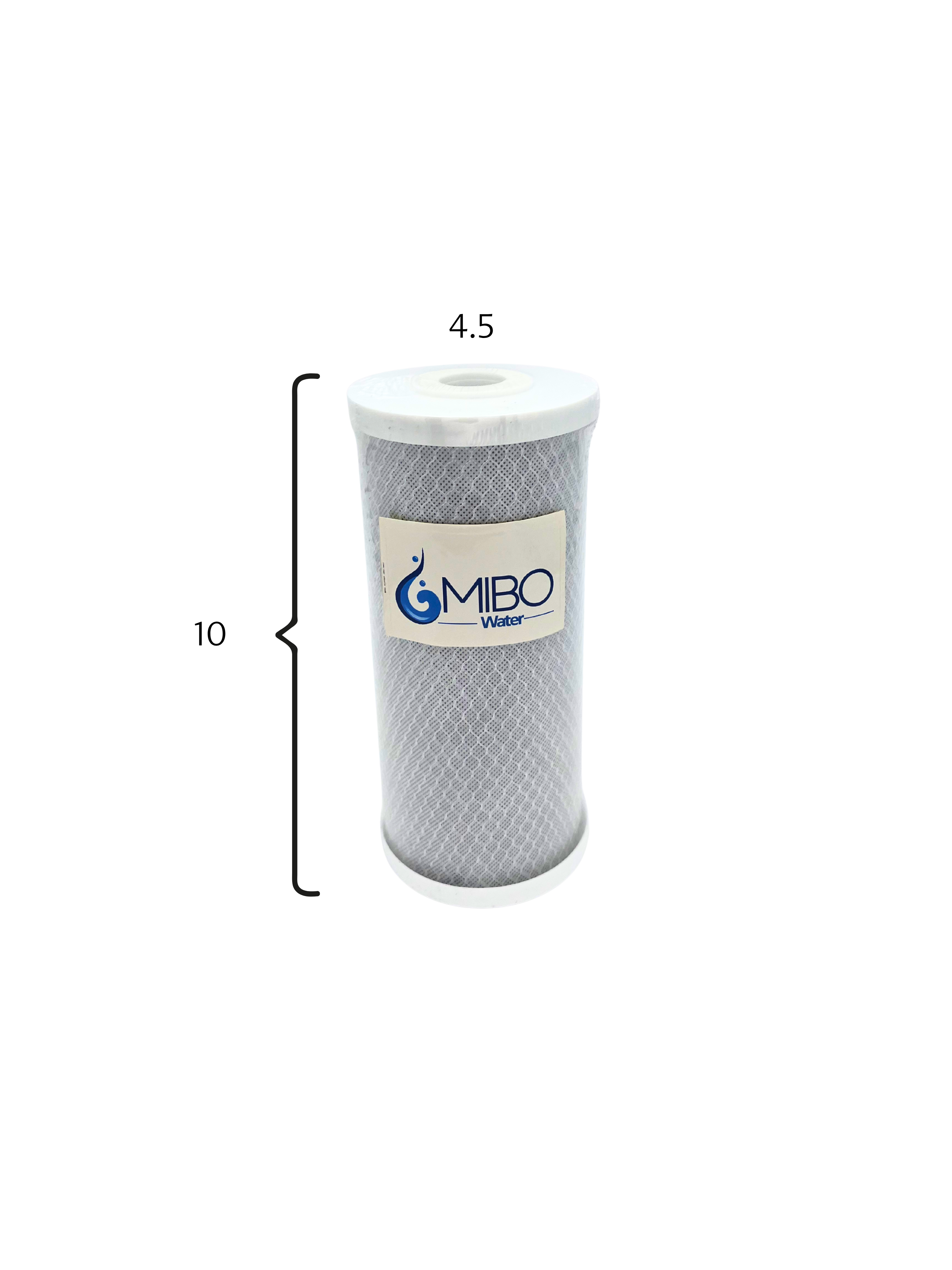 Mibo Water Filtro Sedimento + Carbón Activado Bloque + Sedimento Plisado 4.5x10