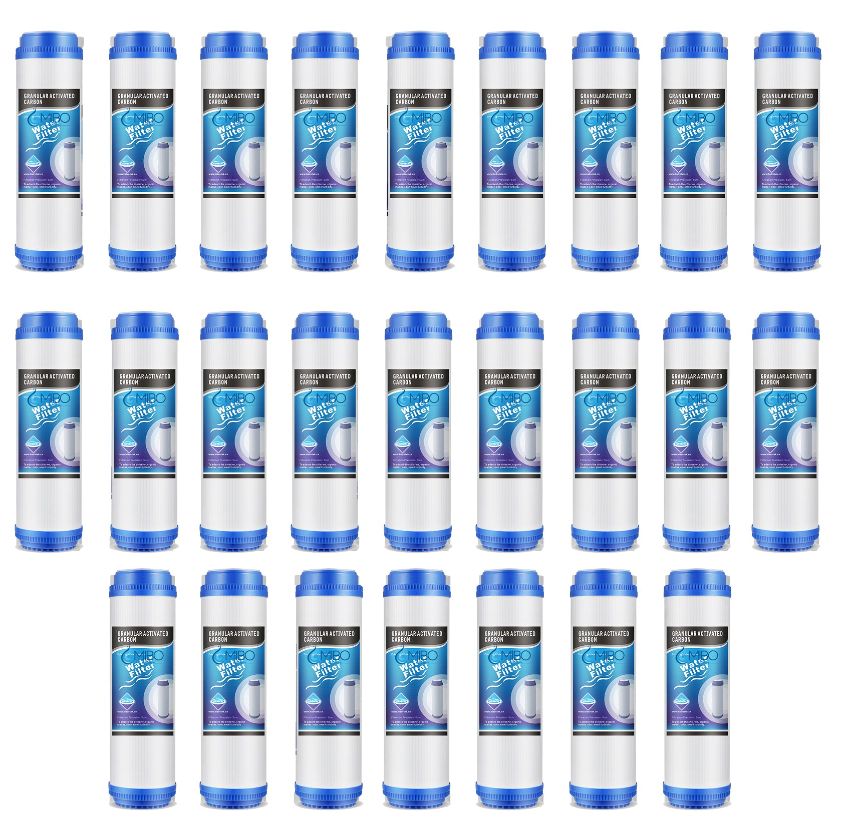 25 Piezas Filtro De Carbón Activado Granulado Gac 2.5x10