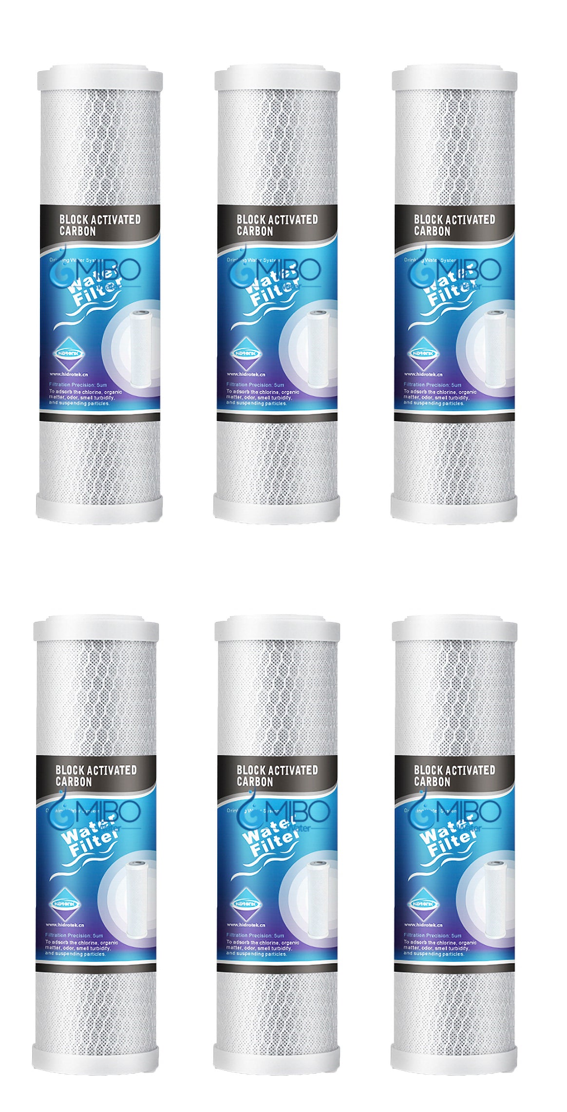 6 Filtro De Bloque De Carbón Activado 2.5x10¨