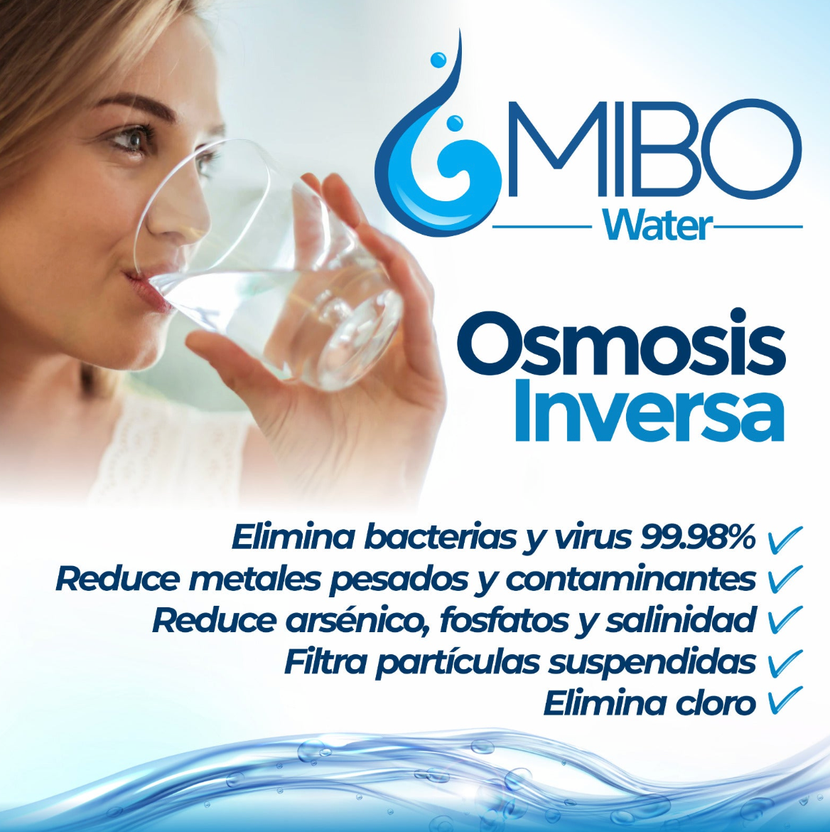 Mibo Water Osmosis Inversa 8 etapas Uv + Alcalino + Iones de Plata