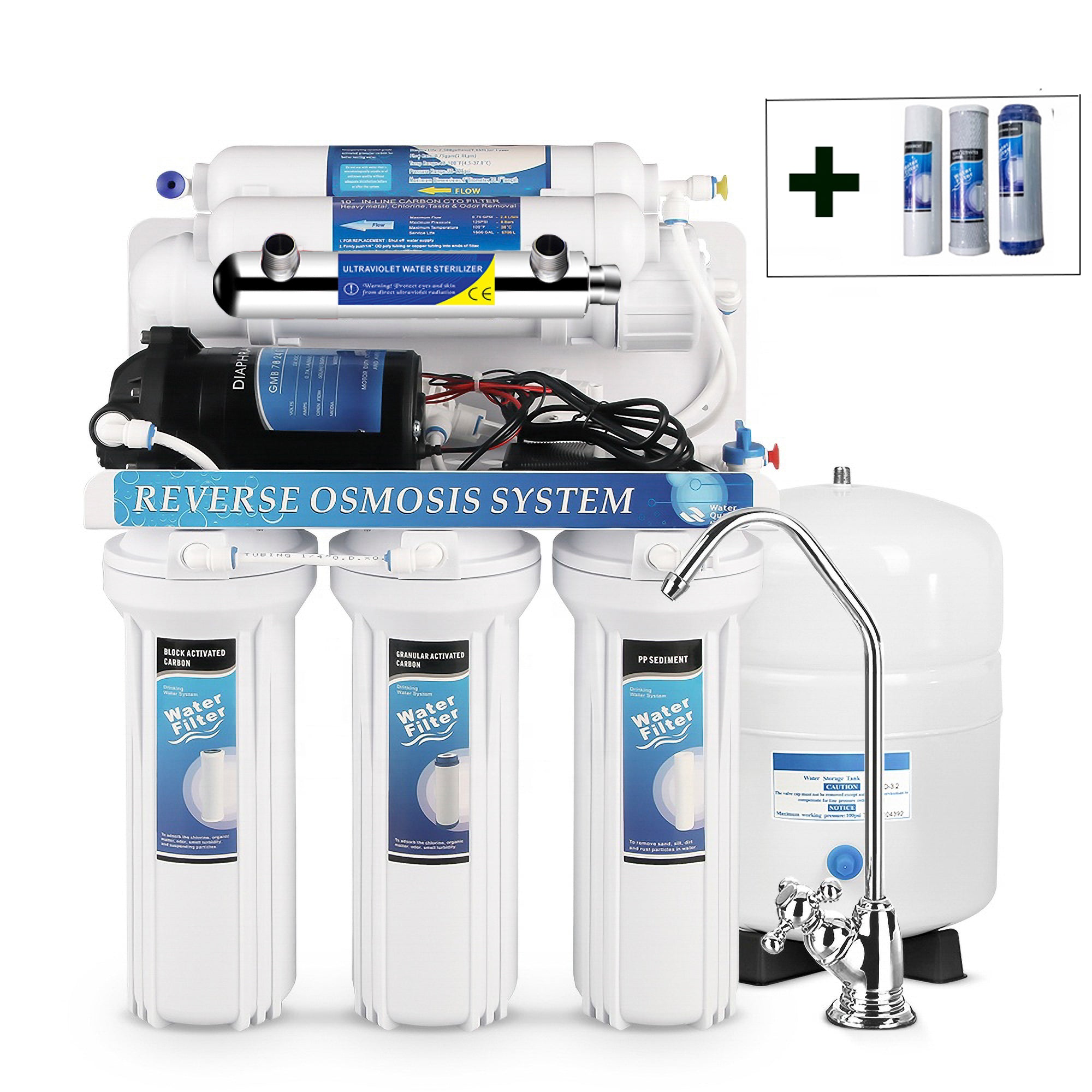 Filtro De Agua Osmosis Inversa 7 Etapas Uv + Alcalino + Kit