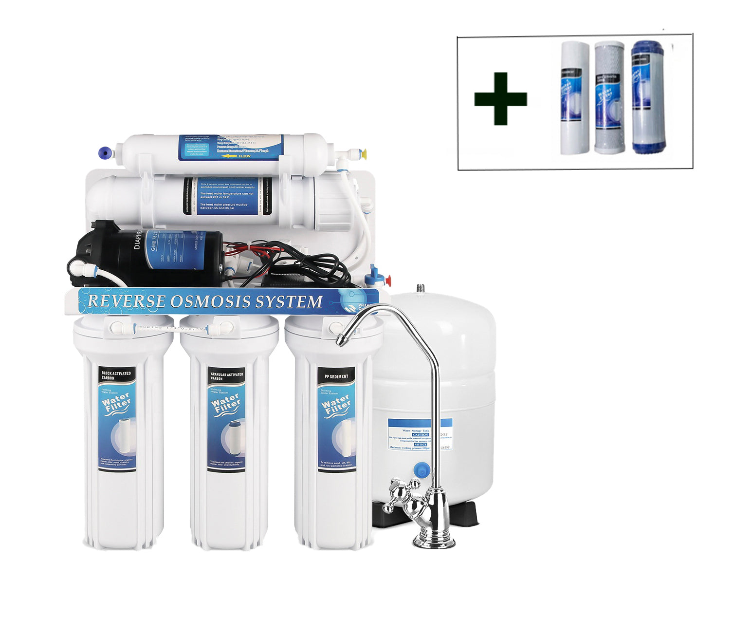 Sistema De Osmosis Inversa 5 Etapas + Kit Repuesto 6 Meses