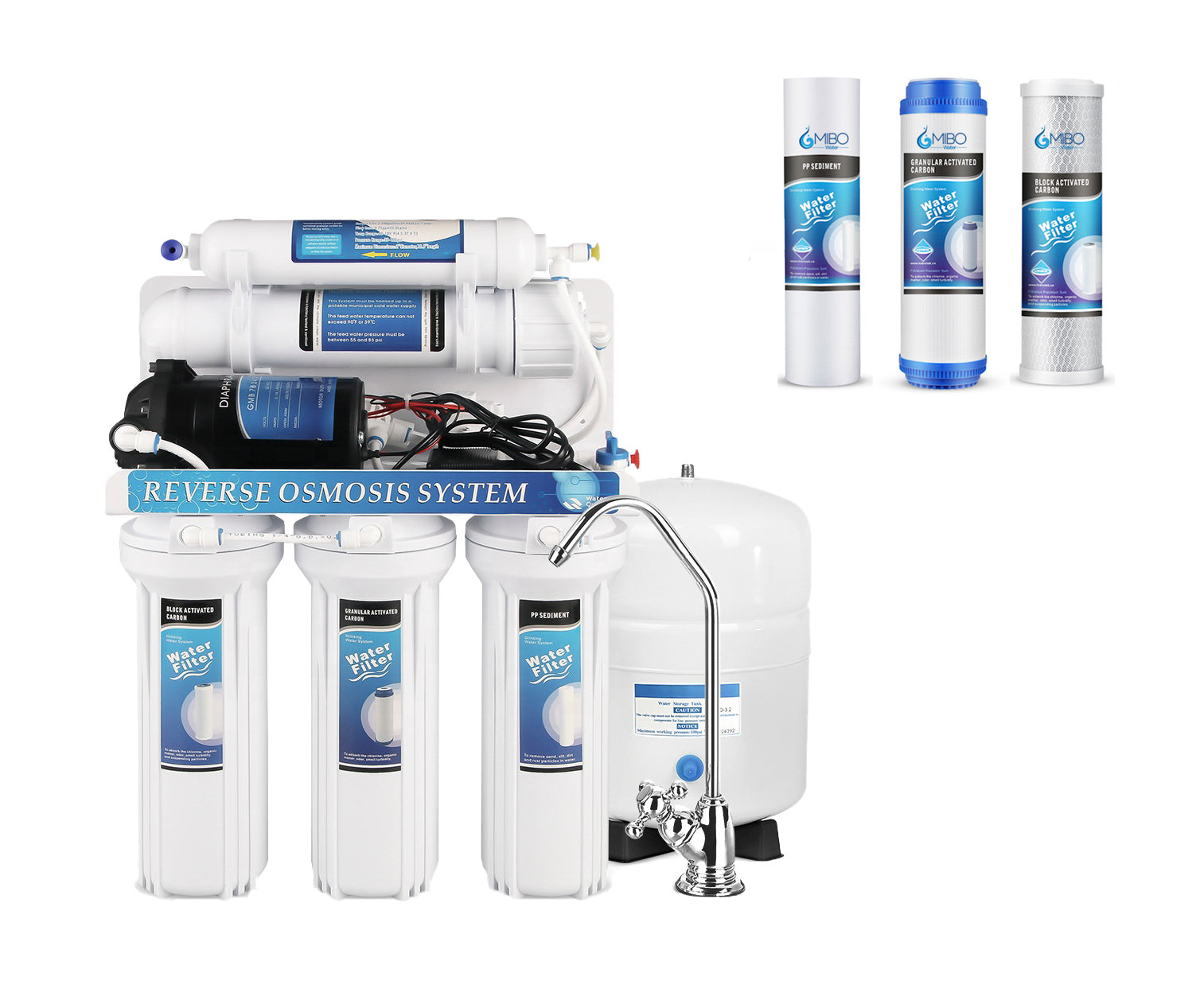 Sistema De Osmosis Inversa 5 Etapas + Kit Repuesto 6 Meses