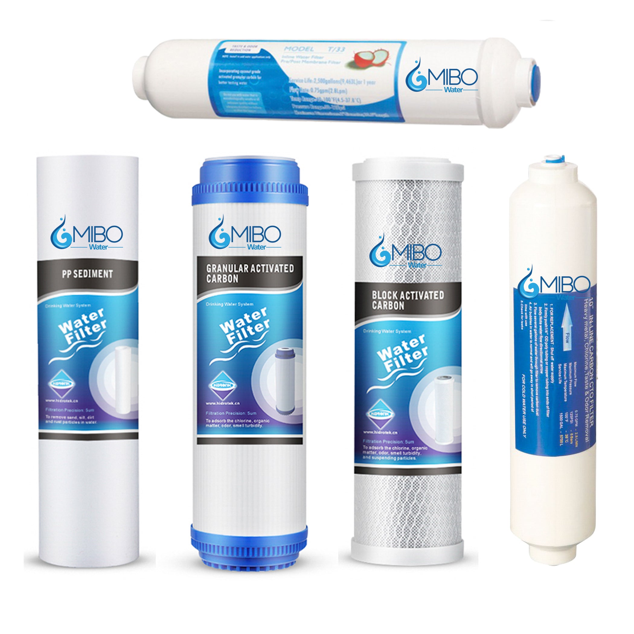 Kit Repuesto Filtros Osmosis Inversa Alcalino 2.5 X 10