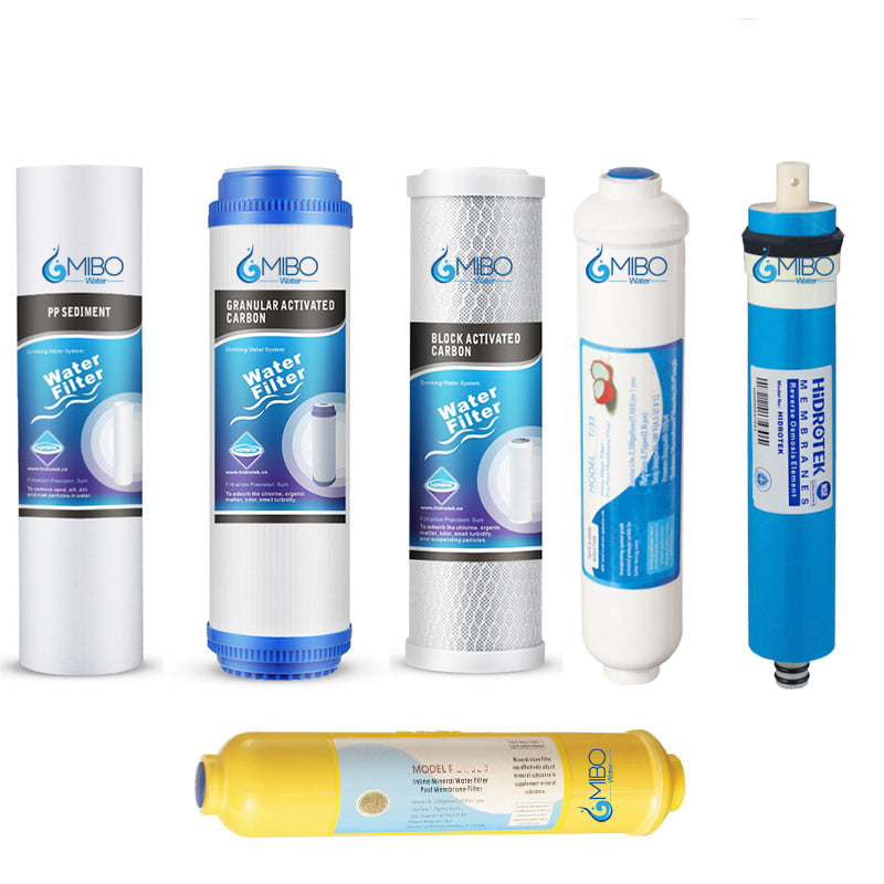 Kit 6 Repuesto Filtros Osmosis Inversa Mineral 2.5 X 10