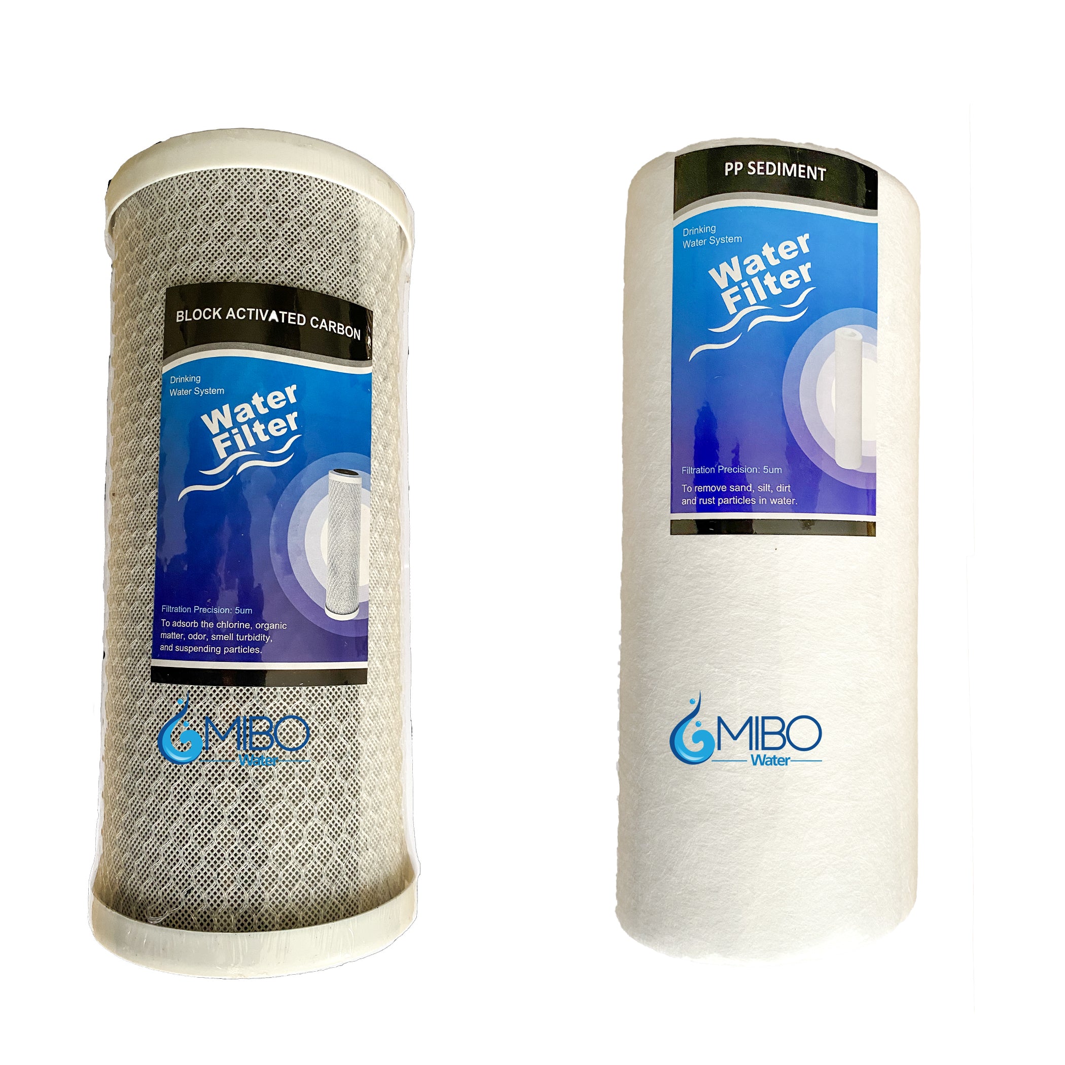 Mibo Water Filtro Sedimento + Carbón Activado Bloque 4.5x10