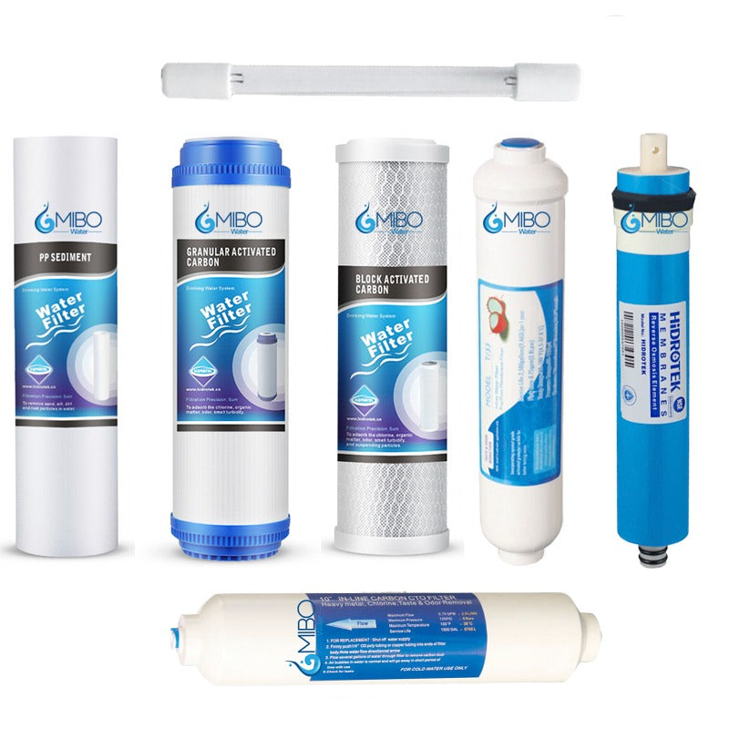 Kit 7 Ósmosis Inversa Alcalino Uv 100gpd 2.5 X 10