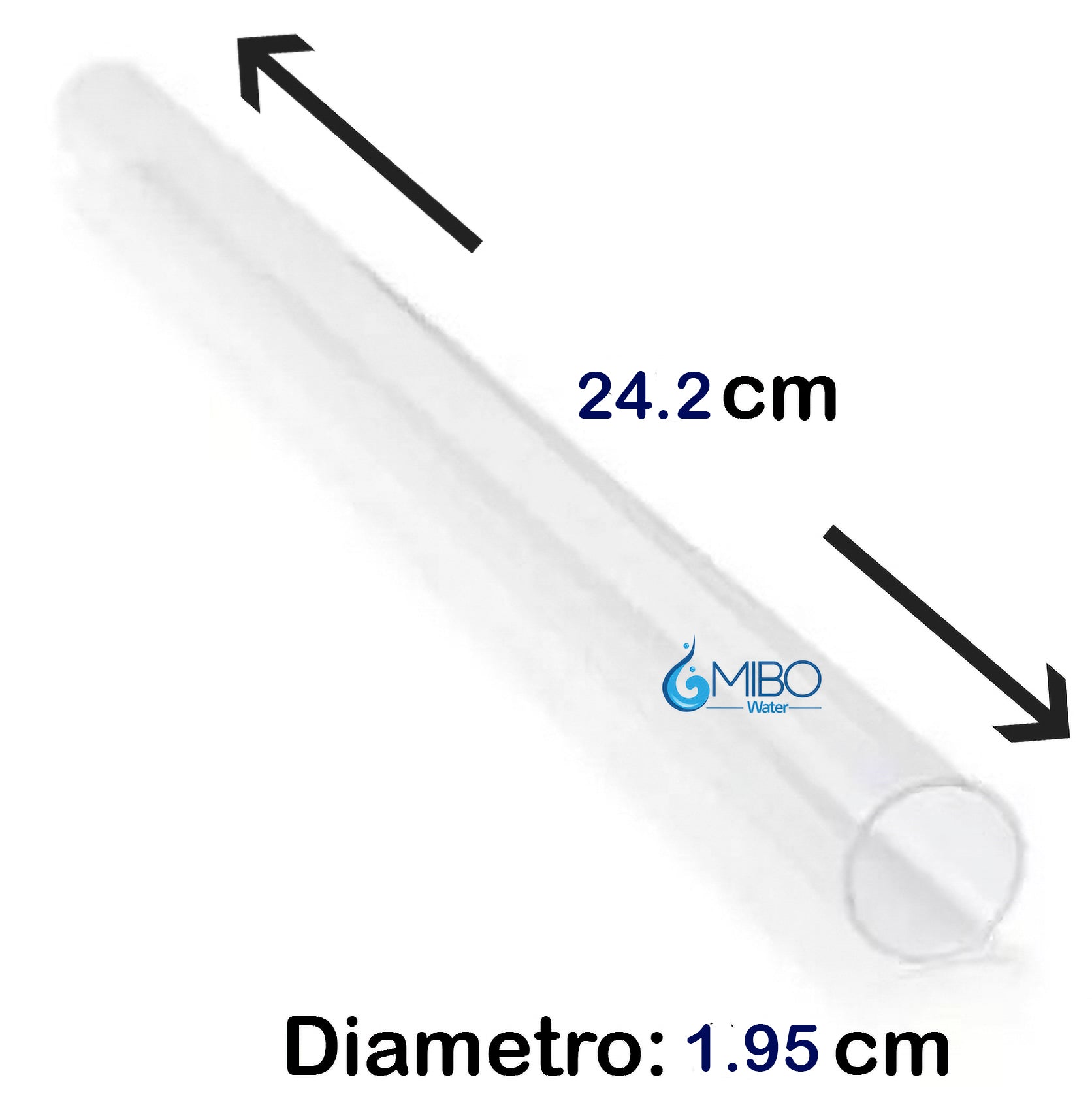 Mibo Water Tubo De Cuarzo Para Lampara Uv 6 Watts